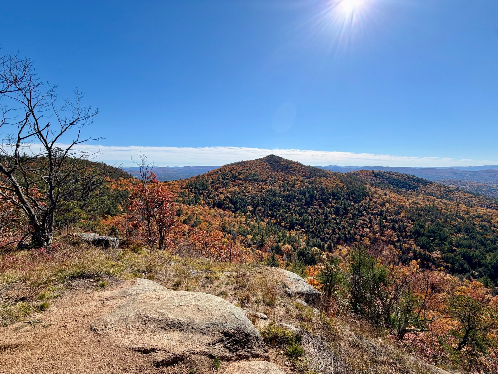 Scenery along Peaked Mountain Trail